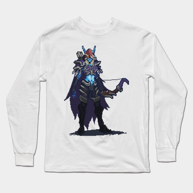 Pixel Sylvanas Windrunner Long Sleeve T-Shirt by Cptninja